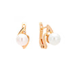 Solitaire pearl Rose Gold earrings