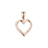 Colgante de corazón en Oro Rosa, Oro de 14K bicolor, baño de Oro de 18K colores