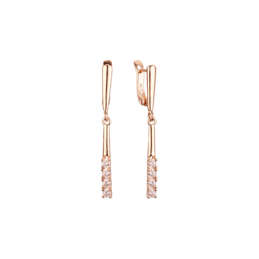 Pendientes de oro rosa