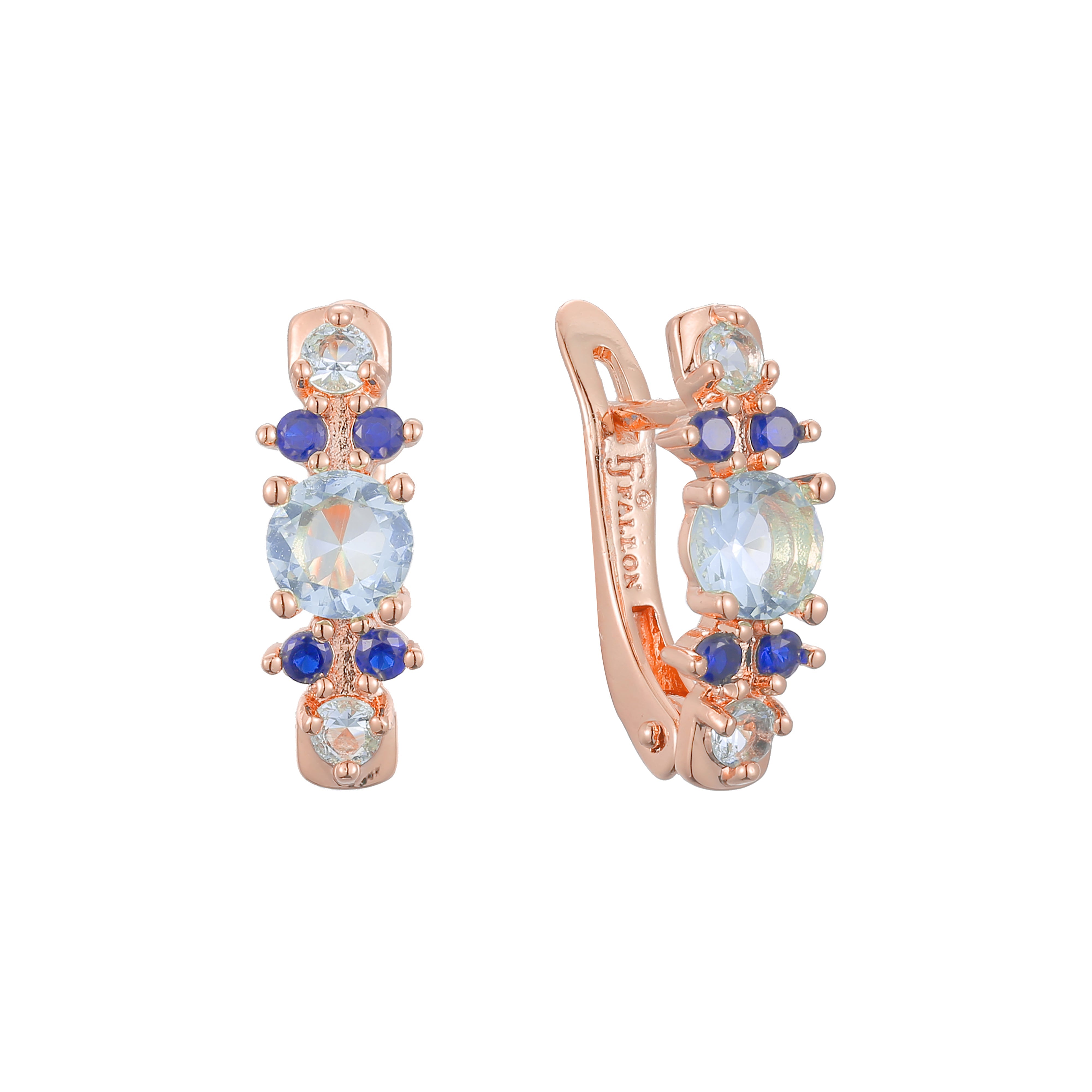 Luxurious cluster earrings in 14K Gold, Rose Gold plating colors