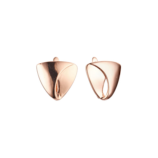 Earrings in Rose Gold, two tone plating colors