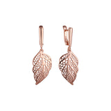 Pendientes Grand Falled Leaves en Oro de 14K, baño de Oro Rosa en colores