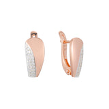 Earrings in 14K Gold, Rose Gold, two tone plating colors