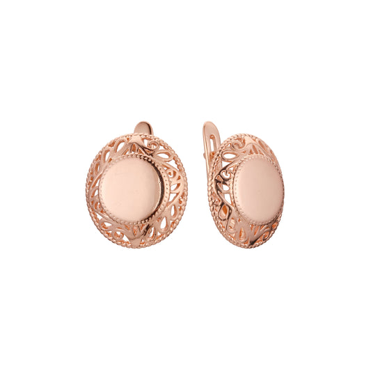 Pendientes en Oro de 14K, baño de Oro Rosa colores