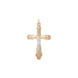 Rose Gold two tone cross pendant