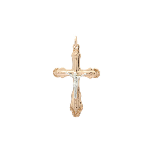 Rose Gold two tone cross pendant