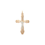 Rose Gold two tone cross pendant