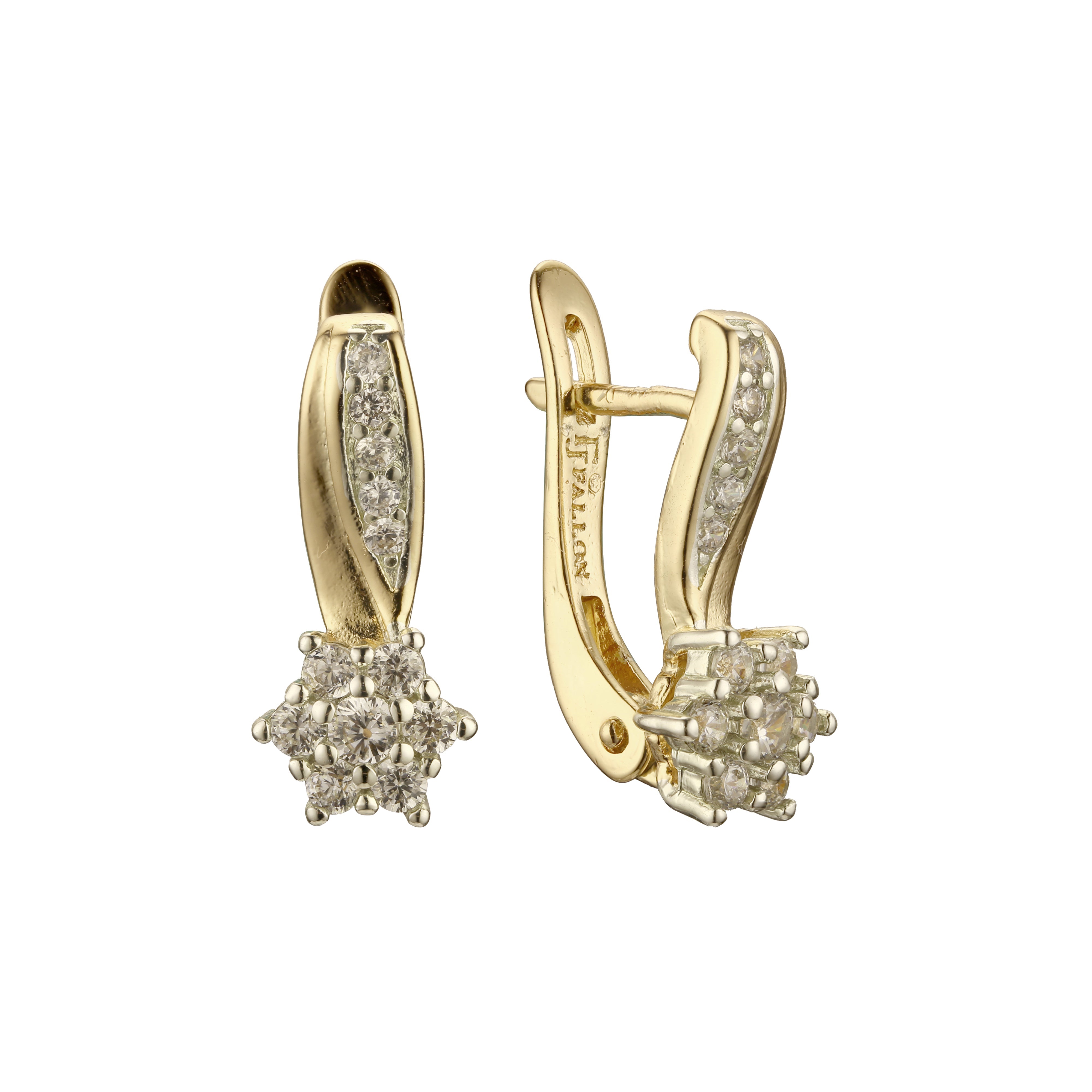 14K Gold two tone earrings