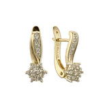 14K Gold two tone earrings