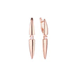 Solitaire earrings in 14K Gold, Rose Gold plating colors