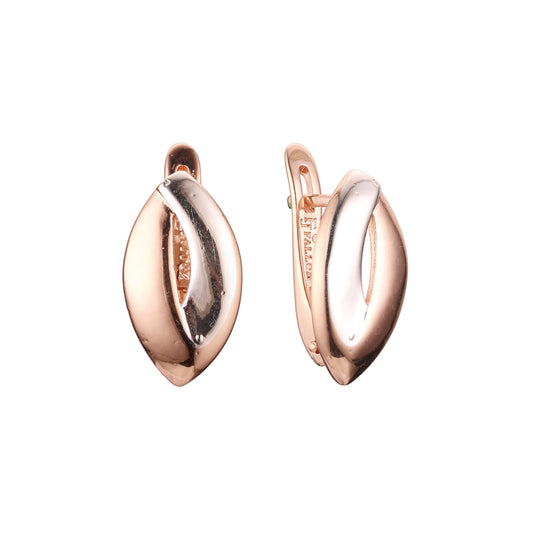 Earrings in Rose Gold, two tone plating colors