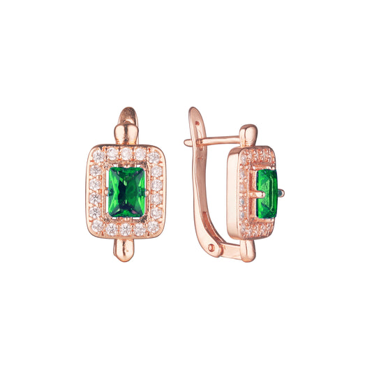 Pendientes de oro rosa