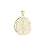 Kaleidoscope of leaves and flowers elegant pendant in Rose Gold, 14K Gold plating colors