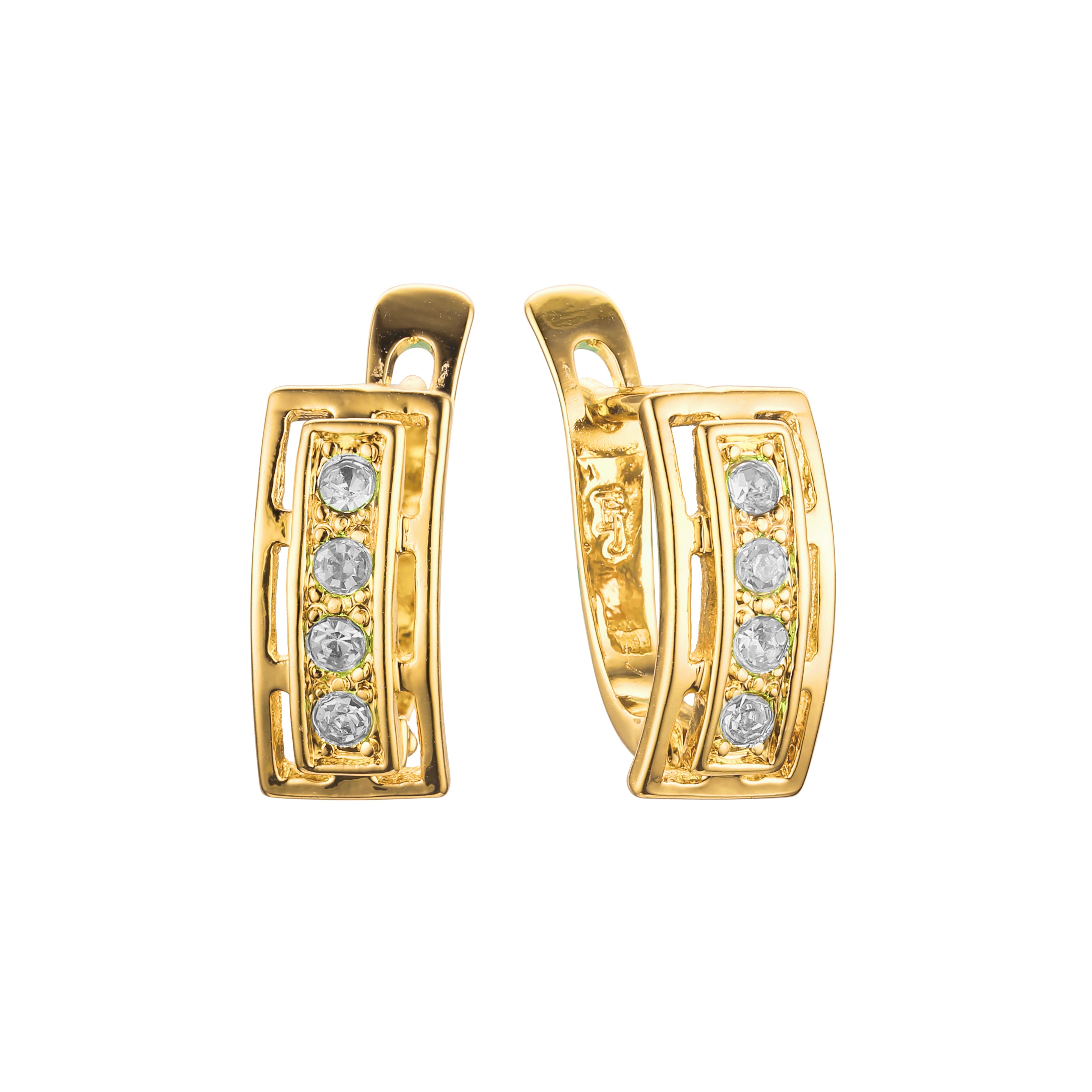 Earrings in 14K Gold, 18K Gold, Rose Gold, two tone plating colors