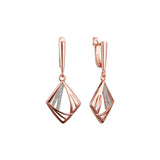 Earrings in 14K Gold, Rose Gold, two tone plating colors