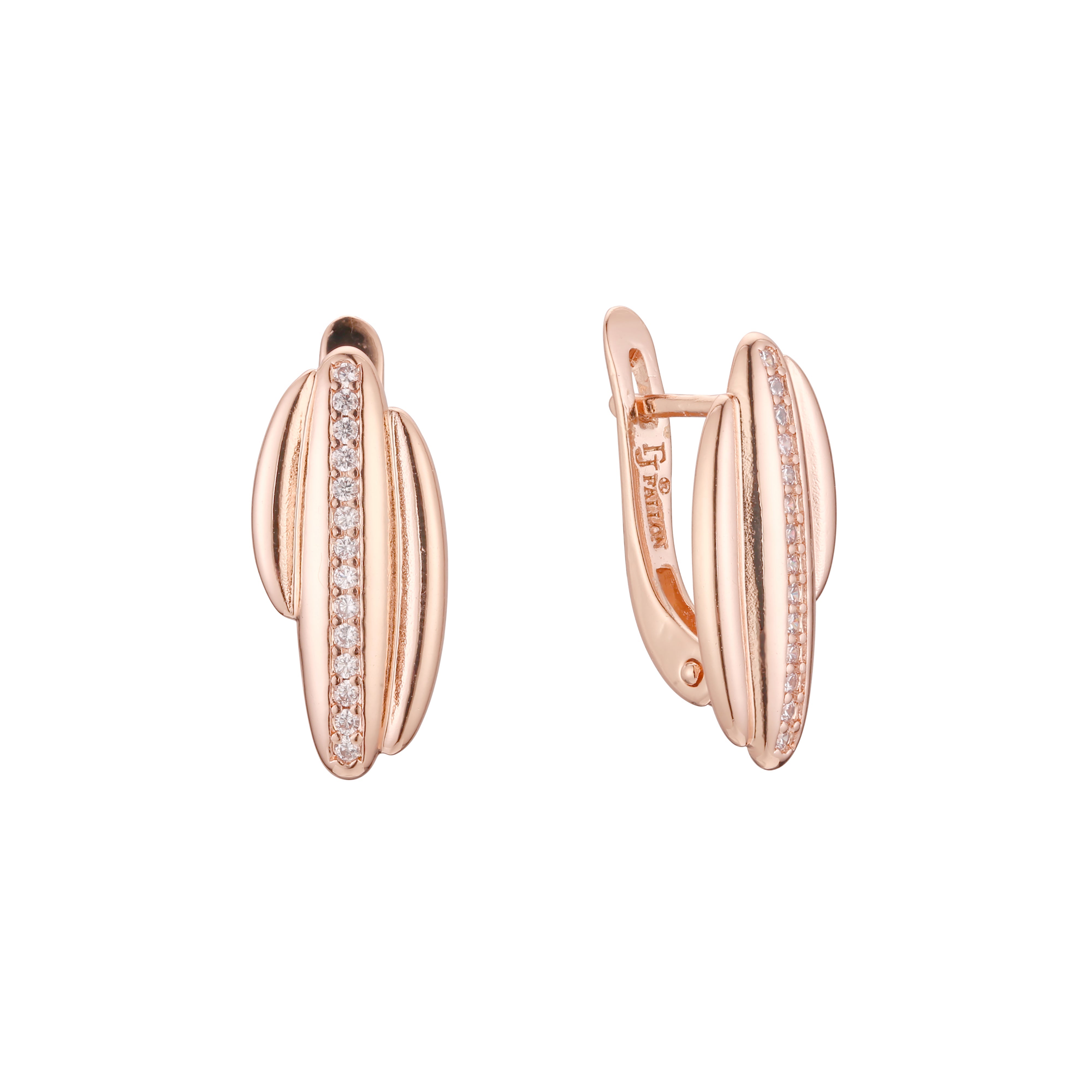 Pendientes en Oro de 14K, baño de Oro Rosa colores