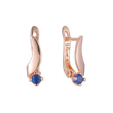 Solitaire earrings in 14K Gold, Rose Gold plating colors