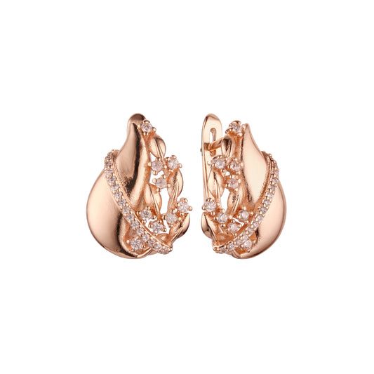 Pendientes de oro rosa