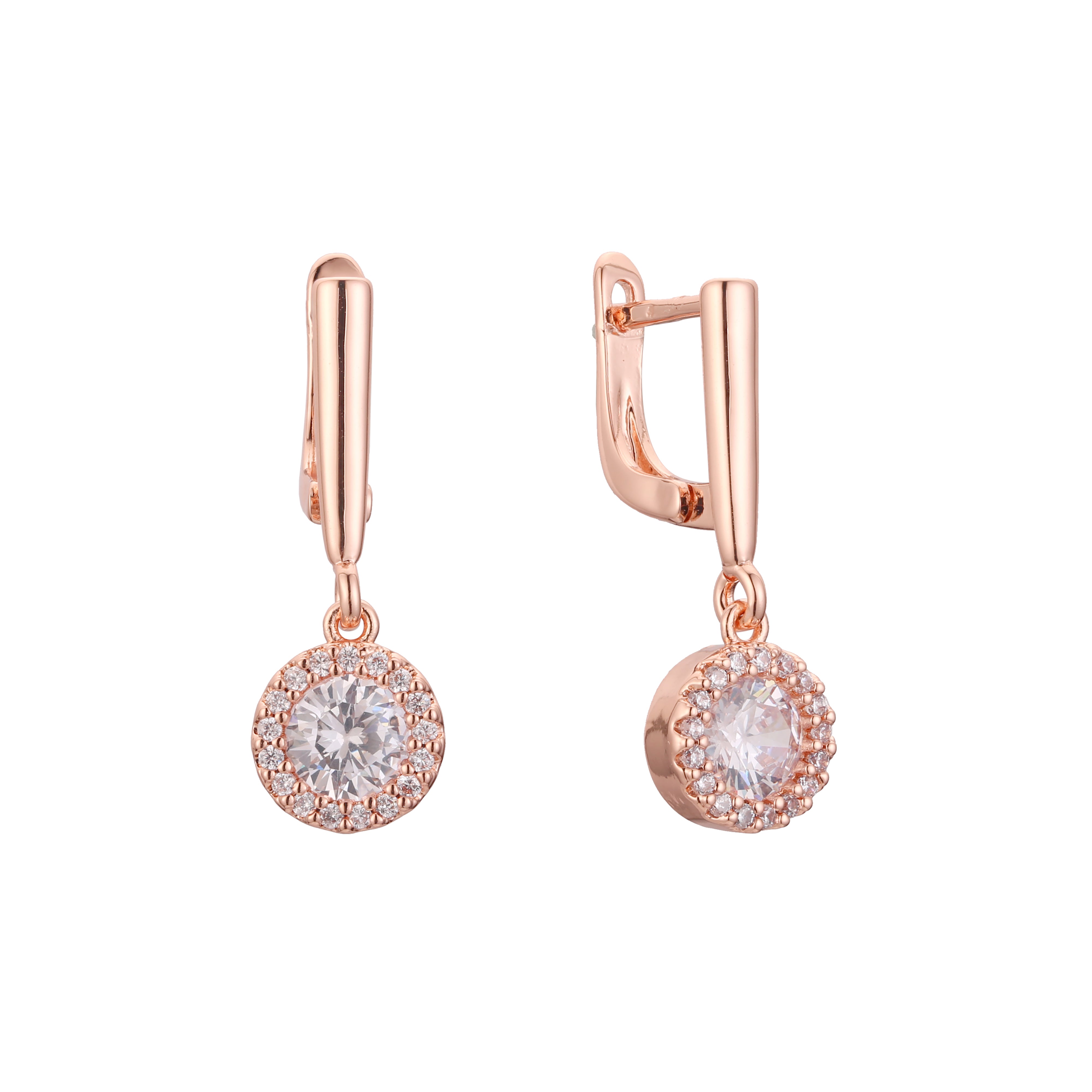 Pendientes de oro rosa