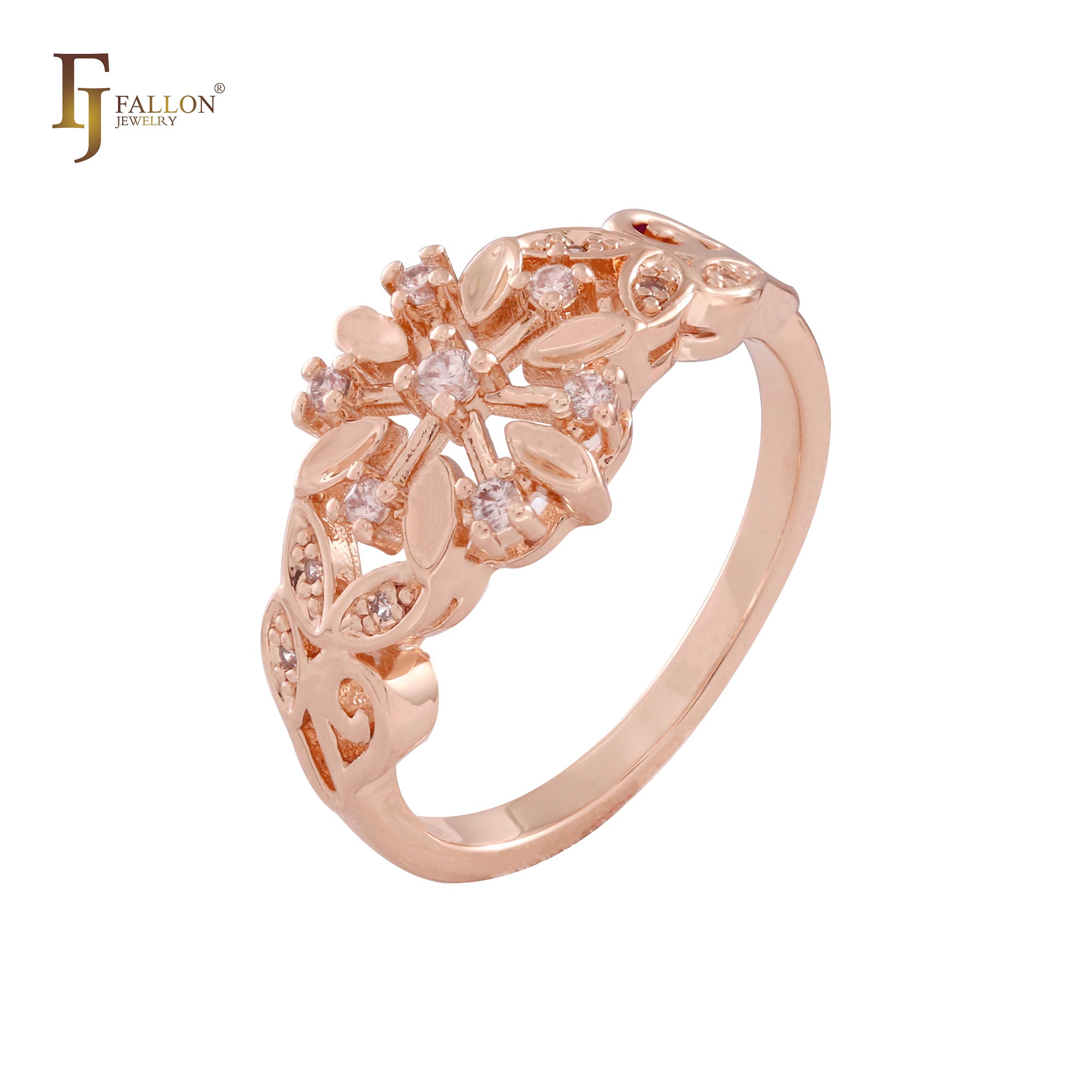 Cluster Filigree 14K Gold, Rose Gold Fashion Rings