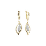 Earrings in 14K Gold, Rose Gold, two tone plating colors