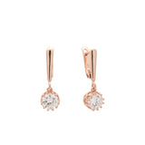 Halo earrings in 14K Gold, Rose Gold plating colors