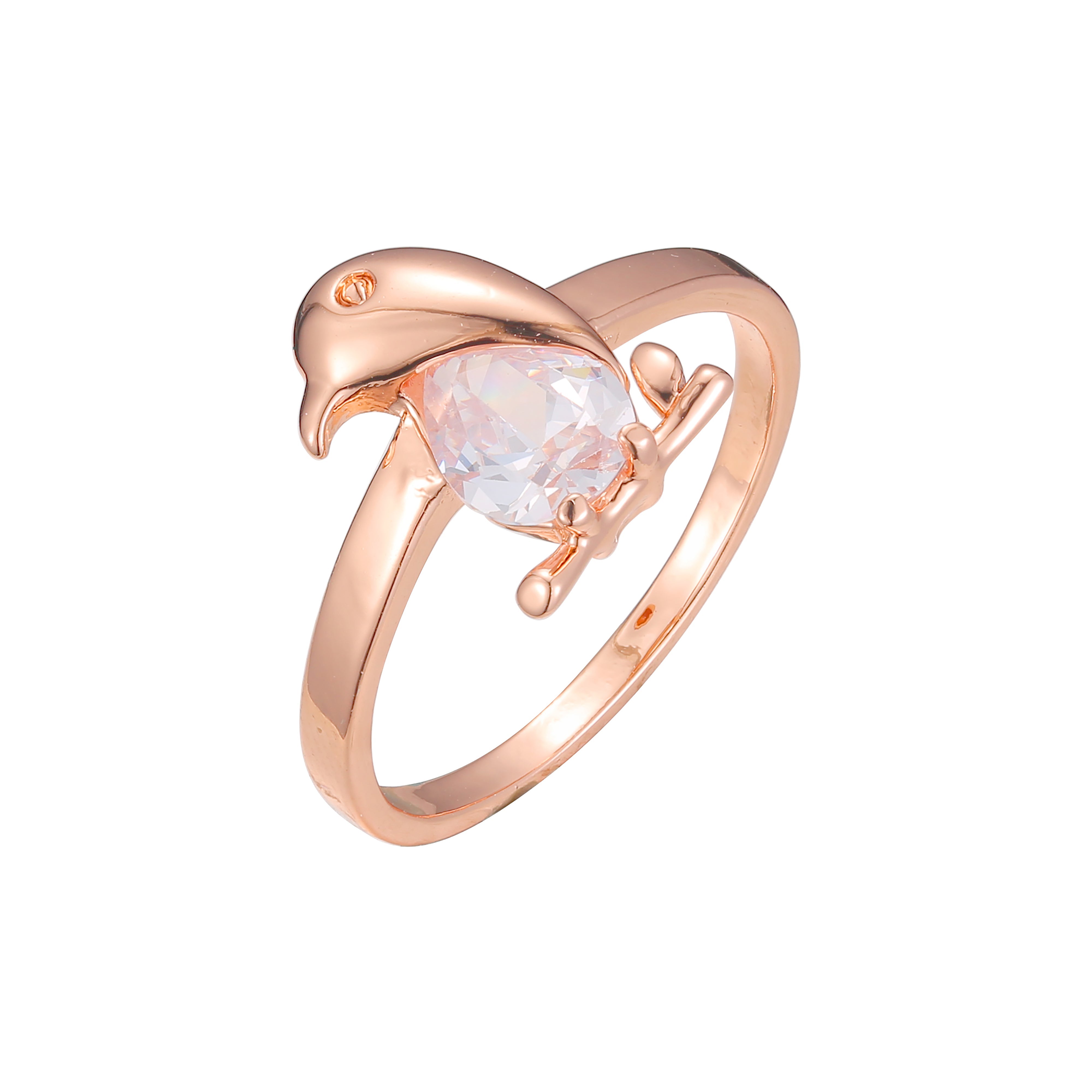 Solitaire design rings in 18K Gold, Rose Gold plating colors