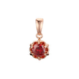 Solitaire pendant in 14K Gold, Rose Gold plating colors