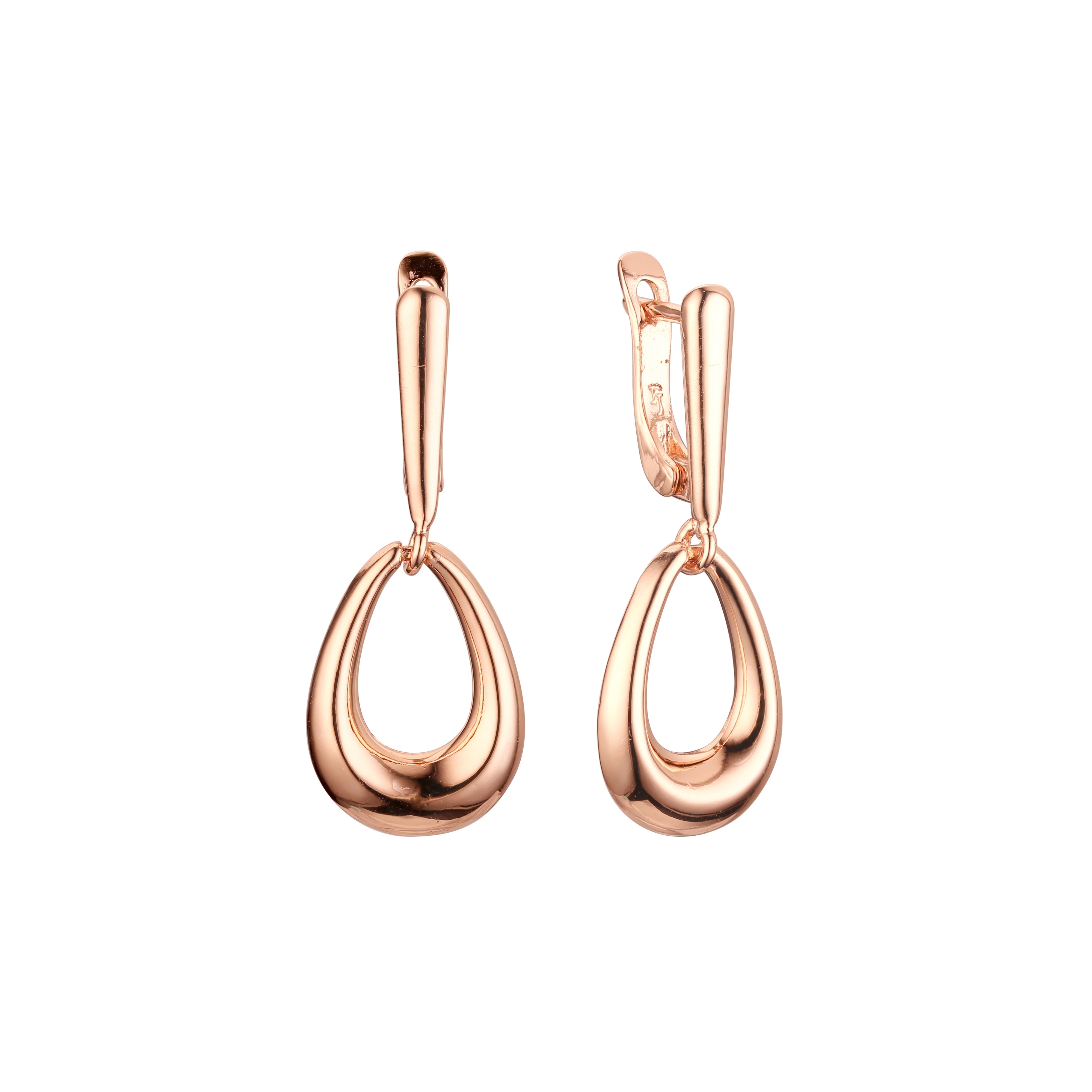 Earrings in Rose Gold, two tone plating colors