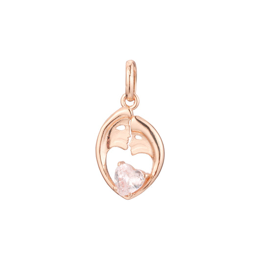 Pendant in Rose Gold, 14K Gold plating colors