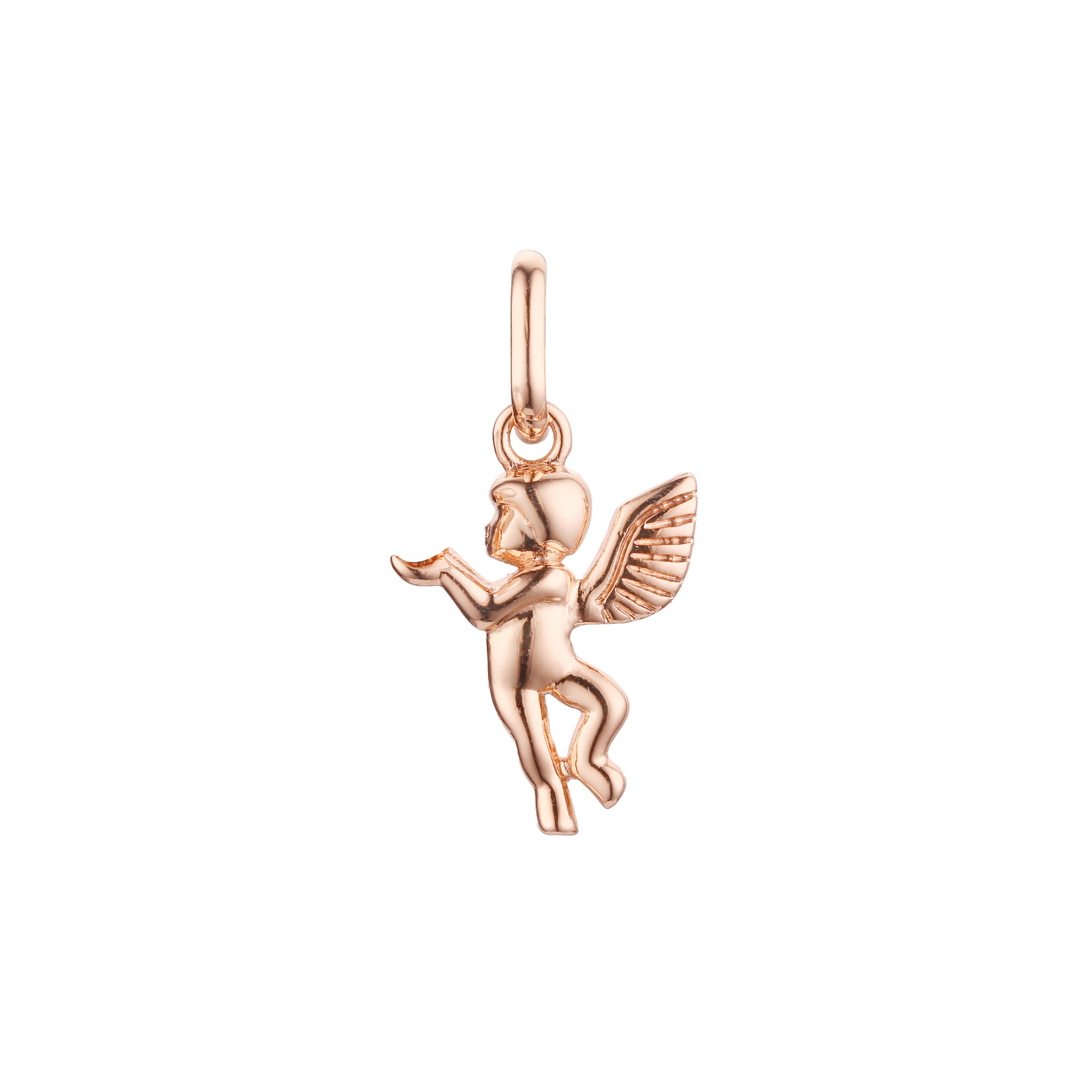 Pingente Cupido em ouro rosa, cores banhadas a ouro 14K