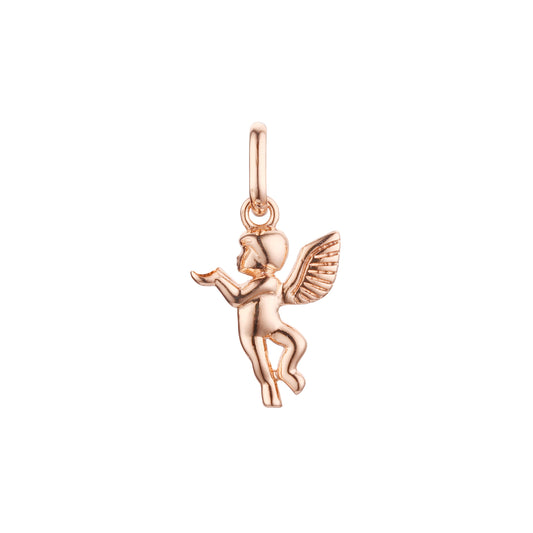 Colgante Cupido en Oro Rosa, baño de Oro 14K colores