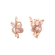 Cluster Colorful CZs Rose Gold earrings