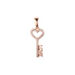 Rose Gold heart key pendant