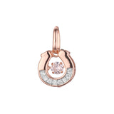 Horseshoe pendant in Rose Gold two tone, 14K Gold plating colors