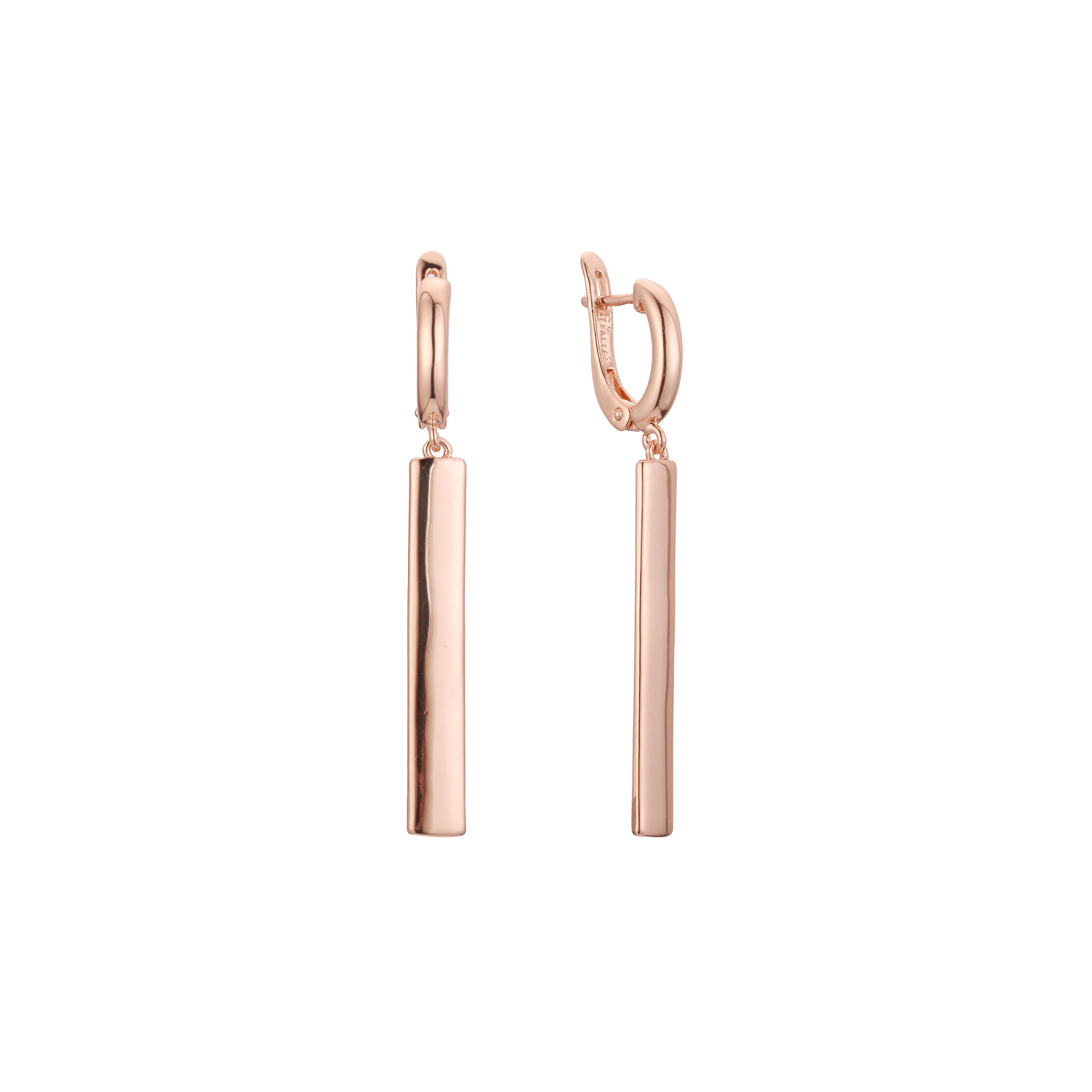 Tall earrings in 14K Gold, Rose Gold plating colors