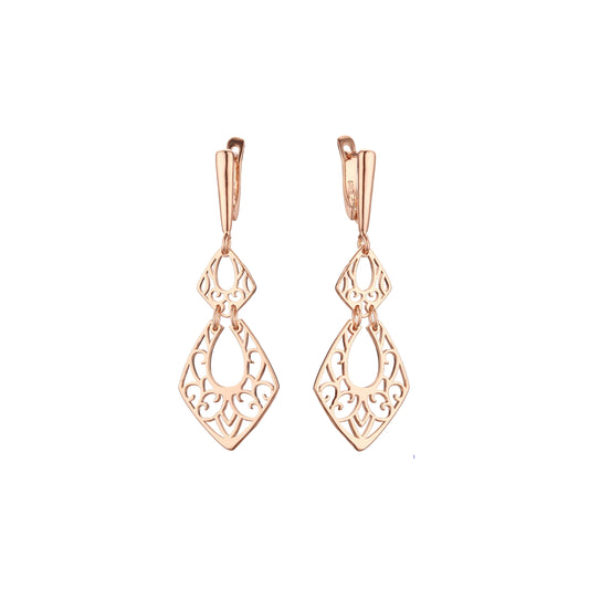 Pendientes de oro rosa