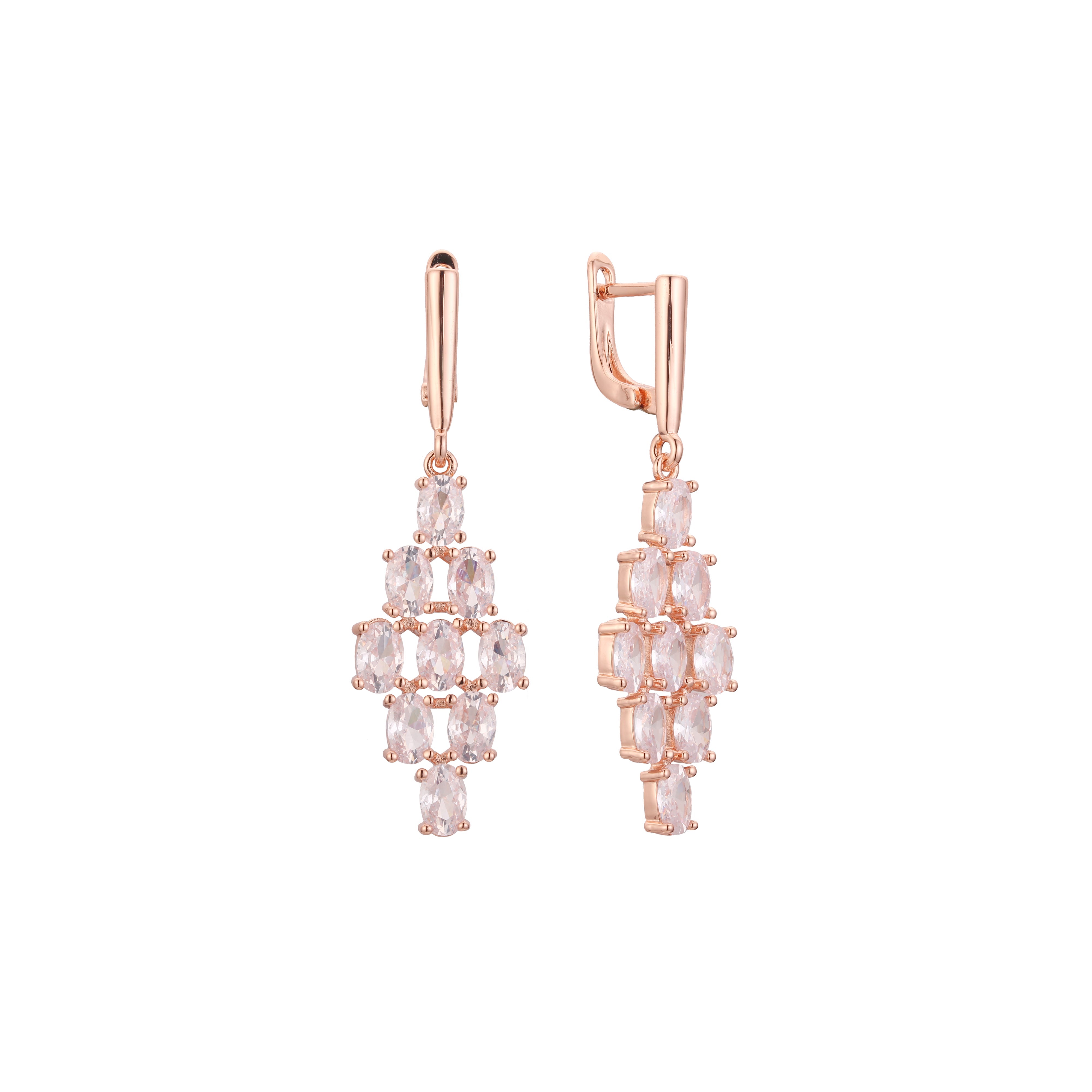 Pendientes de oro rosa