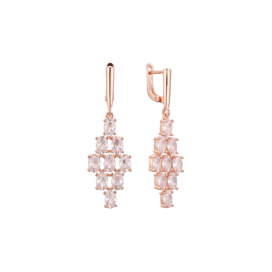 Pendientes de oro rosa