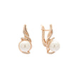 Rose Gold pearl solitaire earrings