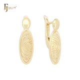 Pendientes Rise Gold con estampado de dedos ondulados