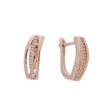 Paved white cz Rose Gold earrings