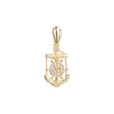 Luxurious anchor pendant in Rose Gold, 14K Gold plating colors