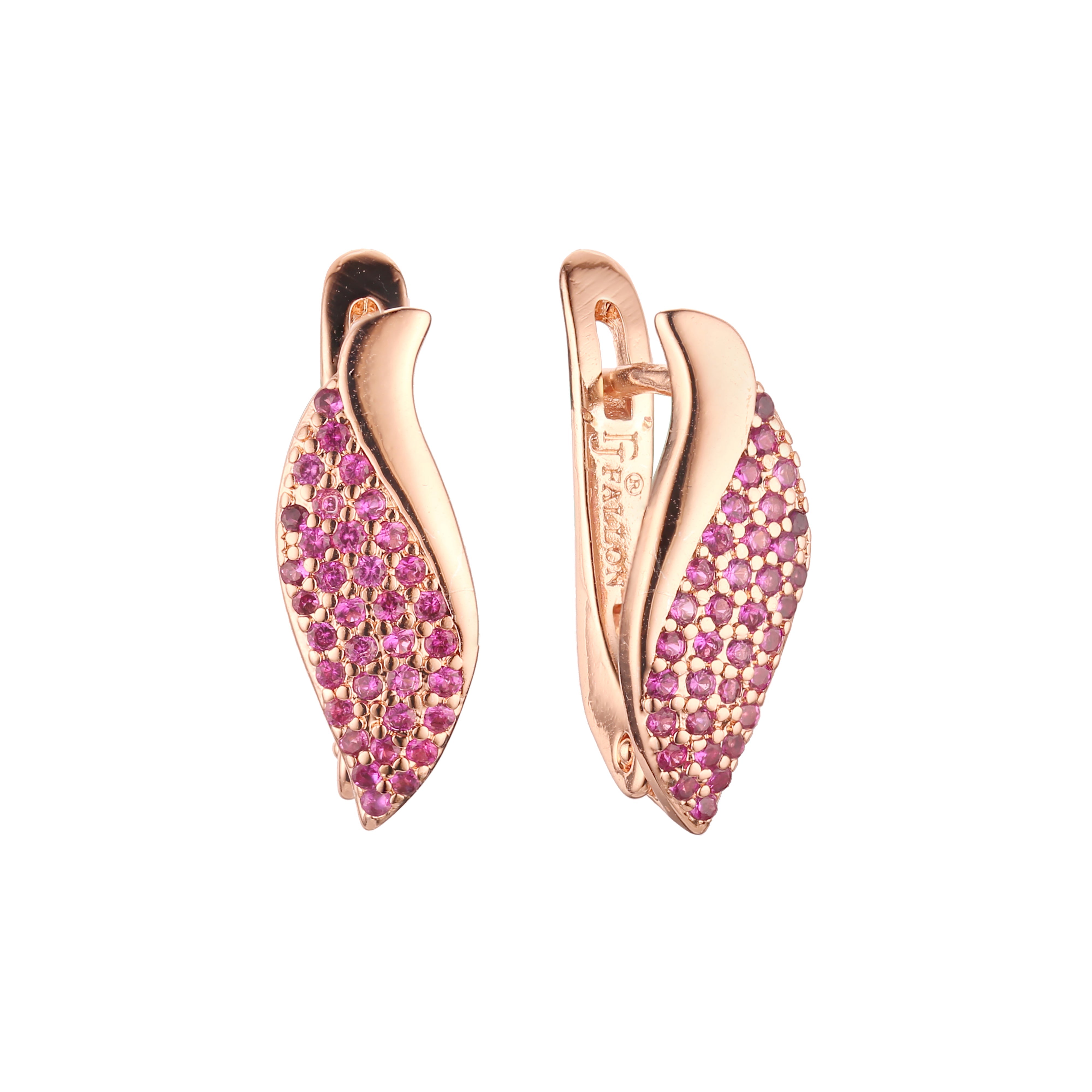 Pendientes de oro rosa