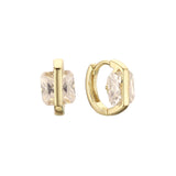 Huggie earrings in 14K Gold, Rose Gold plating colors