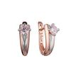 Solitaire earrings in 14K Gold, Rose Gold, two tone plating colors