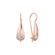 Solitaire wire hook earrings in 14K Gold, Rose Gold, two tone plating colors