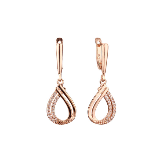 Pendientes de oro rosa