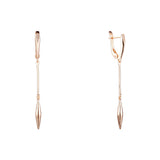 Long teardrop Rose Gold earrings