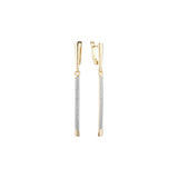 Aretes en Oro 14K, Oro Rosa, baño en dos tonos